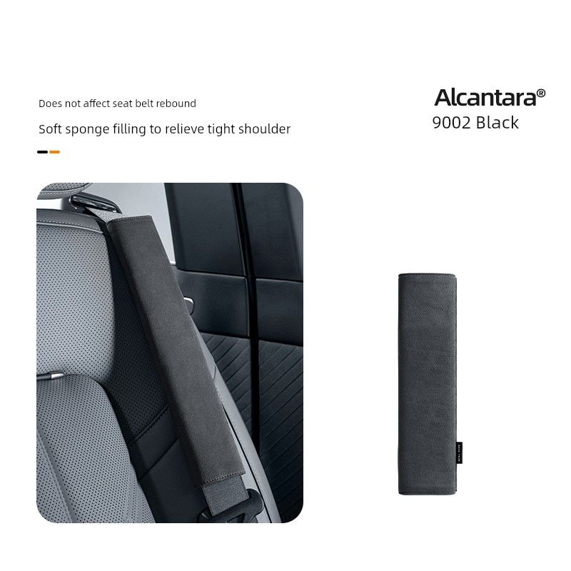 

Seat Belt Shoulder Protector Men s and Women s Car Shoulder Strap Lengthened Anti-Wear Clothes Anti-Tightening Neck Car Interior Decoration Supplies Carbon Black Short Style [One Pack](22 cm)