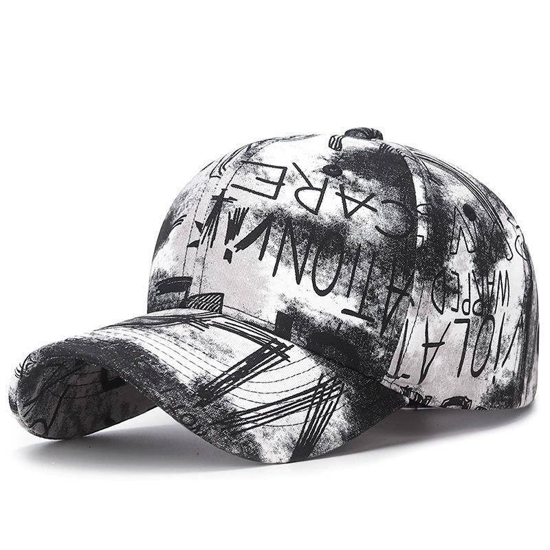 Fashion Cotton Hat Men's Graffiti Outdoor Women's Hat Trend Baseball Cap Casual Cap Personality Letter Hip Hop