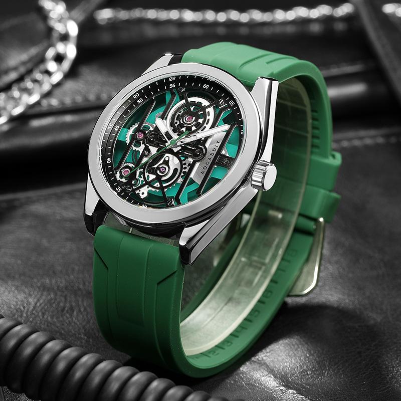 Classic Silicone Bracelet Watch Top Brand New Fashion High Men's Watch Simple Silicone Strap Men's Watch