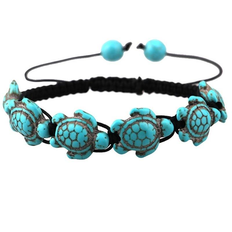 Vintage Boho Bangle Beach Jewelry Turtle Turquoise Bracelet Bracelet Jewelry