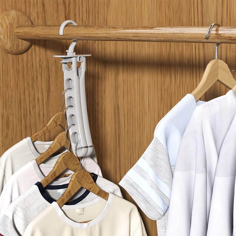 3Pcs Space-Saving 8-hole Travel Hangers Foldable Skirt Hanger Clothes Rack  for Business Trip
