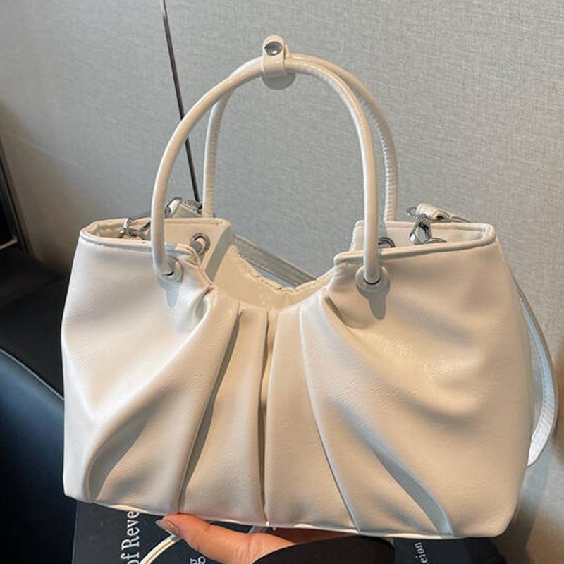 Foreign French Temperament Cloud Handbag Women's 2025 Autumn New Casual Niche Pleated Shoulder Wrinkled Messenger Bag