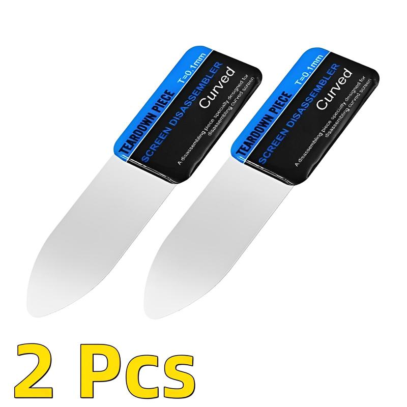 1/3Pcs Mobile Phone Curved LCD Screen Spudger Opening Pry Card Tools Ultra Thin Flexible Mobile Phone Disassemble Steel Metal