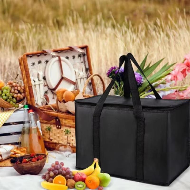 1PC Insulated Thermal Cooler Bag Drink Storage Large Chilled Bags Cool Lunch Foods Lunch Box Zip Picnic Tin Foil Food Panier Rep