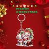 Acrylic 2D Christmas Keychain Pendant – Perfect Holiday Backpack Ornament