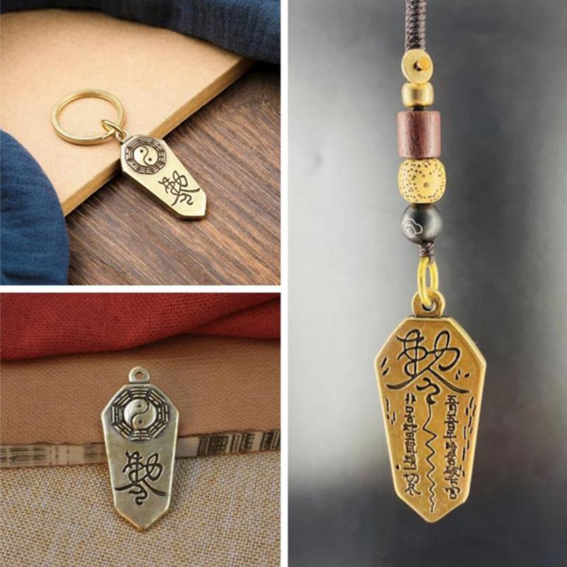 1Pcs Taoist Buddhist Masters Use Tai Chi Eight Trigrams To Bless Peace Amulets Pendants Feng Shui Spirit Brand Amulets