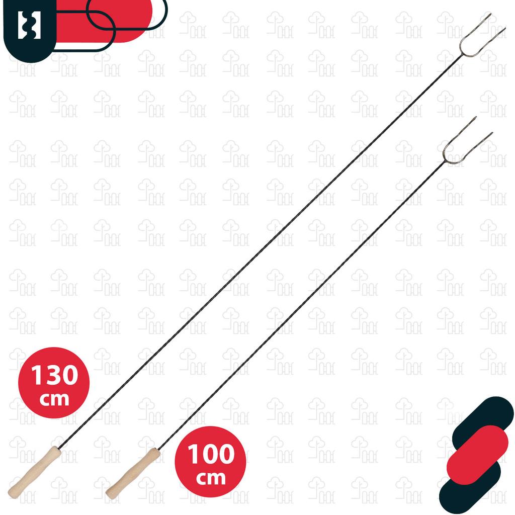 Kotarbau® Campfire Fork Grill Fork Double-Pronged Campfire Fork Wavy Stick For Sausage 100 Cm Set Of 10
