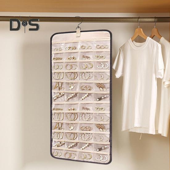 Hanging Jewelry Organizer Necklace Holder Large Capacity Anti-tangle Earrings Rings Hanger Jewelry Display Rack