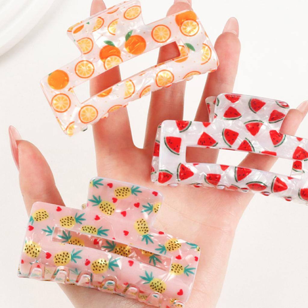 Lemon Fruit Hair Claw Clip For Women Slip Resistant Jaw Clamp Hair Accessories For Spring Theme Parties And Daily Use