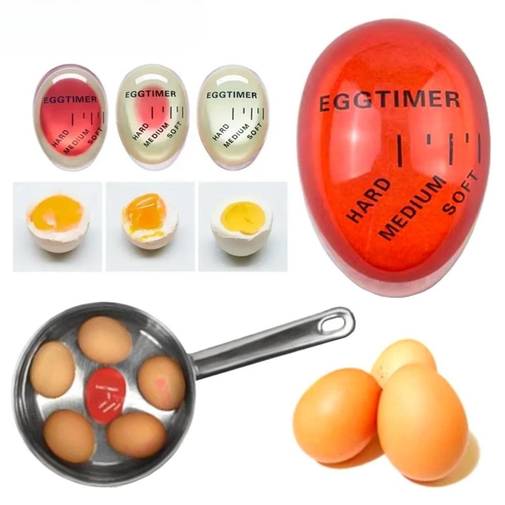Egg Timer&Alarm Clock for Kitchen - Perfect Soft/Medium/Hard Boiled Eggs Decorative Cooking Tool with 3-Stage Doneness Indicator