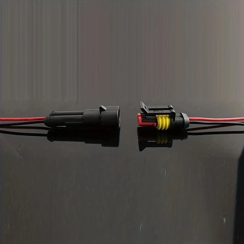 2Pairs 2 Pin Way Car Sealed Waterproof Electrical Wire Connector Plug