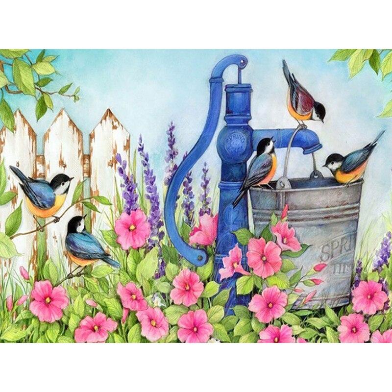 5D DIY Diamond Painting Landscape Full Round Drill Flower Scenery Daimond Embroidery Rhinestone Cross Stitch Home Decor