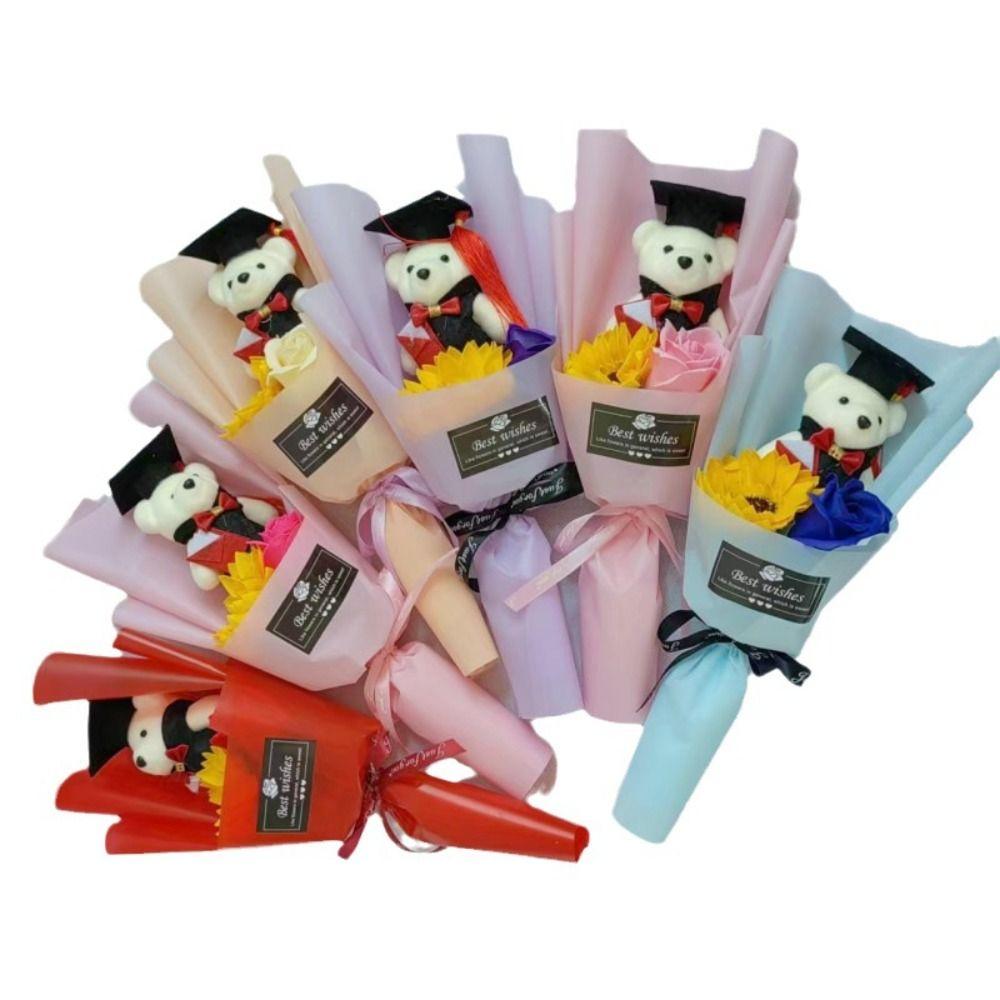 Plush Toy Graduation Bear Bouquet Stunning Cartoon Lovely Bear  Teacher's Day