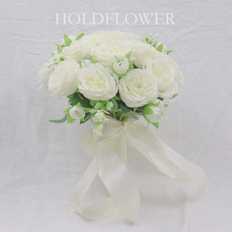 Korean Style Bridal Bouquet for Weddings - Artificial Flower Ball for Bridesmaids & Photo Props