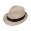 Linen Rolled-Brimmed Jazz Hat Summer British Retro Small Top Hat Outdoor Sun Hat