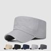 Summer Breathable Solid Color Sunscreen Quick-Drying Cap Adjustable Outdoor Sunshade Flat Top Cap