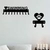 1 Pc Metal Wall Art Storage Rack, Wall Mounted Key Holder with Hooks, Home Decoration Practical Stylish Display