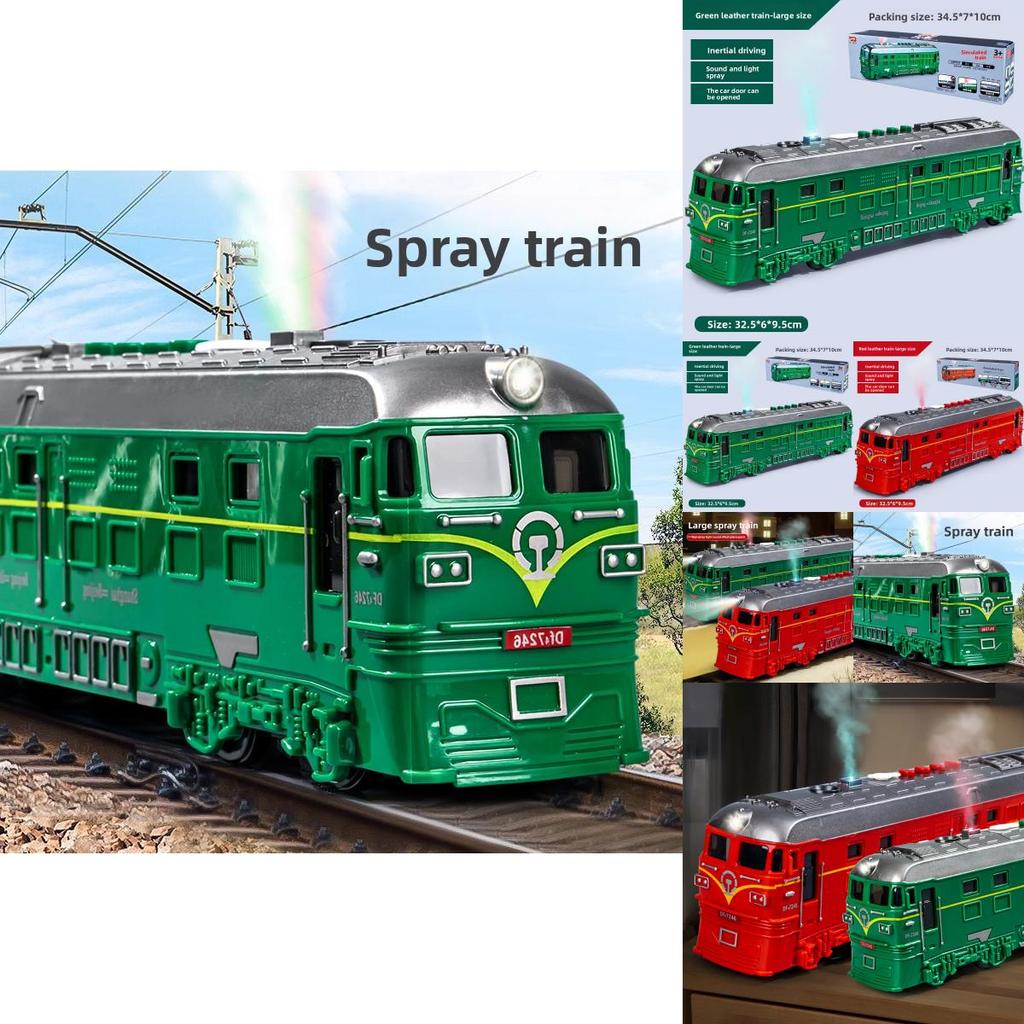 Inertia Spray Train Led Light Sound Toy For Boys Night Market Play