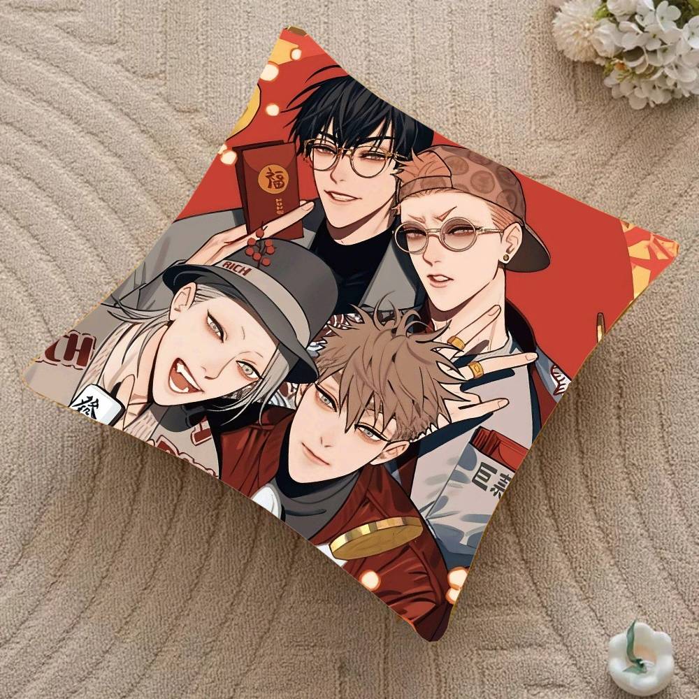 19 Days Manga Pillow Case Fashion Square Pillowcase Bedroom Sofa Room Ins Decoration Leisure