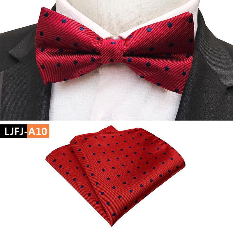Set de papion cu buzunar și prosop la modă, papion de nuntă pentru mire și cavaler de onoare