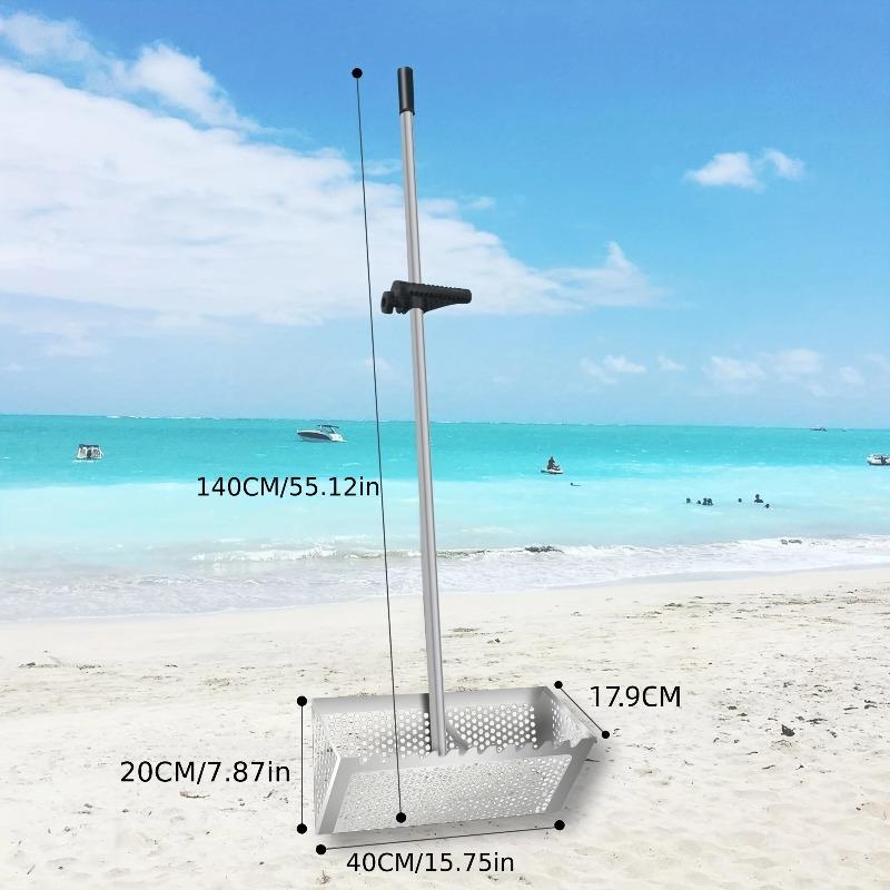 Stainless Steel Sand Sieve Foldable Beach Shark Tooth Sieve Field Supplies Beach Spade Digging Anti Corrosion Metal Shovel Tools