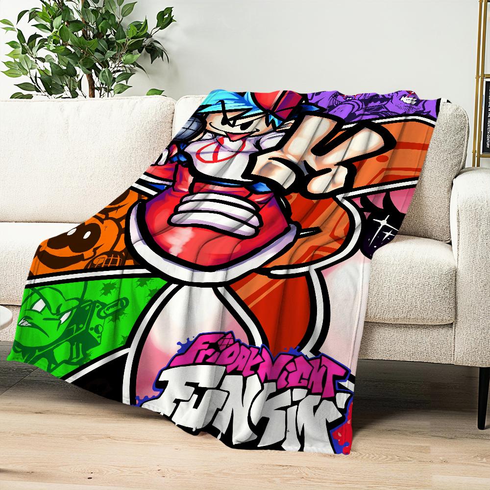 Spiel Freitagabend Cool Funkin Musik FNF Decke Plüsch Nickerchen Sofa Teppich für Wohnzimmer Büro Schlafzimmer Geburtstag Zuhause Reise Kinder Geschenke