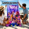 Personalisierter KPop Hunters Strandtuch mit individuellem Namen, für Reise Camping Strandparty Heimdeko, Geburtstagsgeschenk für Familie & Freunde