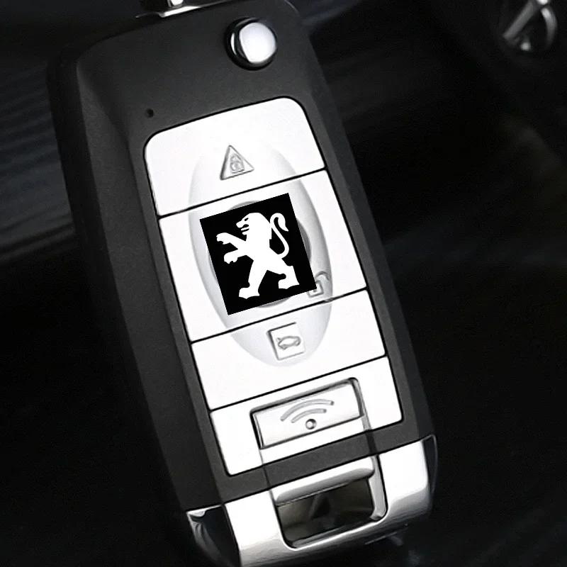 14mm Car Remote Key Stickers Emblem Car Accessories Styling For Peugeot 206 607 508 301 407 205 107 5008 106 406 408 807 308 108