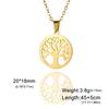LIKGREAT Tree of Life Men Necklace Stainless Steel Talisman Amulet Choker Chain Necklaces Vintage Jewelry Gift