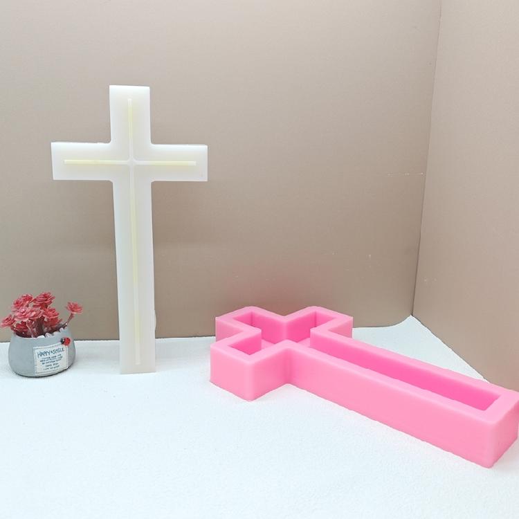 Formy na svíčky ve tvaru kříže pro výrobu mýdla, čokolády, svíček, vánoční dárek