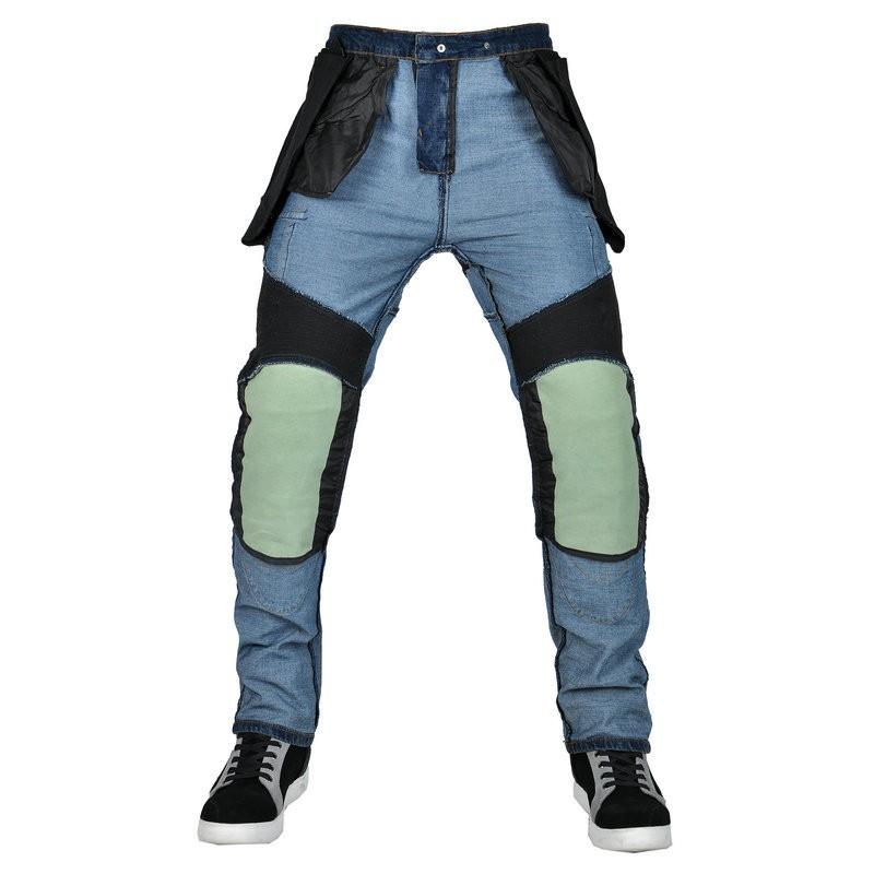 Mens Motorcycle Riding Jeans With Kevlar Reinforcement Built-in Armor Padding Abrasion-Resistant Street Track Use
