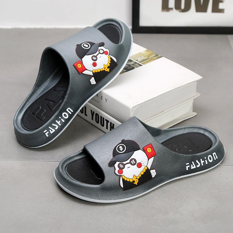 Men's slippers men's summer indoor home non-slip and deodorant couple bathing home cool slippers men's outer wear
