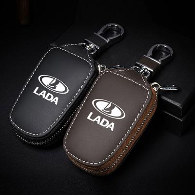Housse de clé intelligente de voiture étui porte-clés porte-clés forme bouclier Pendentif pour lada vesta granta kalina priora Niva Samara Largus Xray