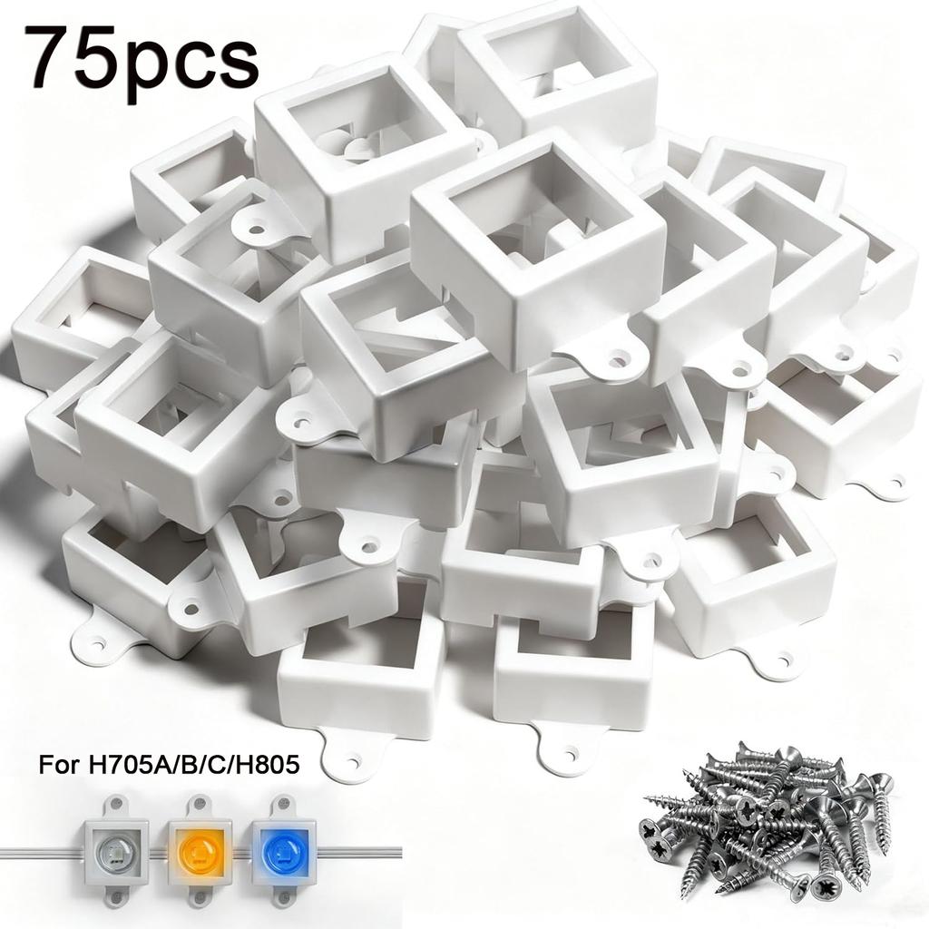 75 Set Light Clips for Govee H705A/B/C/H805 Outdoor Lights with 150 Screws Secure Mounting Brackets for Govee Permanent