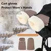 Stroller Gloves Winter Windproof Warm Simple Style Universal Fleece-lined And Thickened Outdoor Accessories