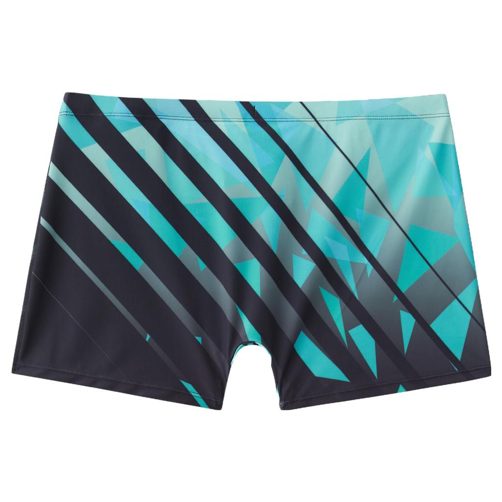 Anta Pattern Printed Straight Leg Swim Trunks Men swimwear Green Black 1823531454-1