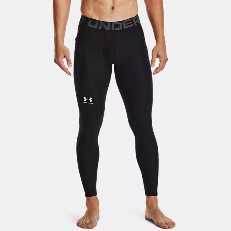 Under Armour HeatGear Compression Breathable Training Running Fitness Pants Men Bottoms Black 1361586-001