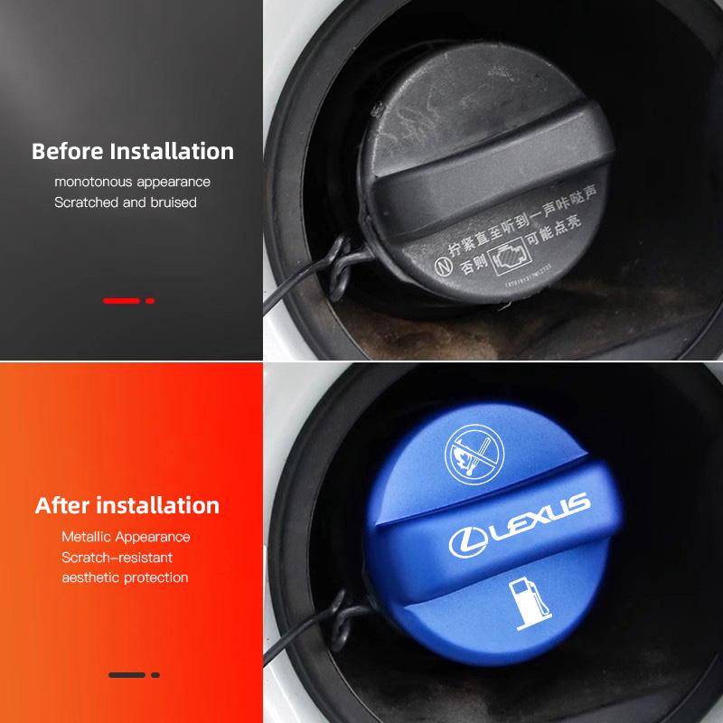 Car Fuel Cap Aluminum Alloy Oil Box Lid Petrol Tank Cover For Lexus F-SPORT ES RX NX LS UX LM LX GX LC RZ IS CT GS RC HS SC TX