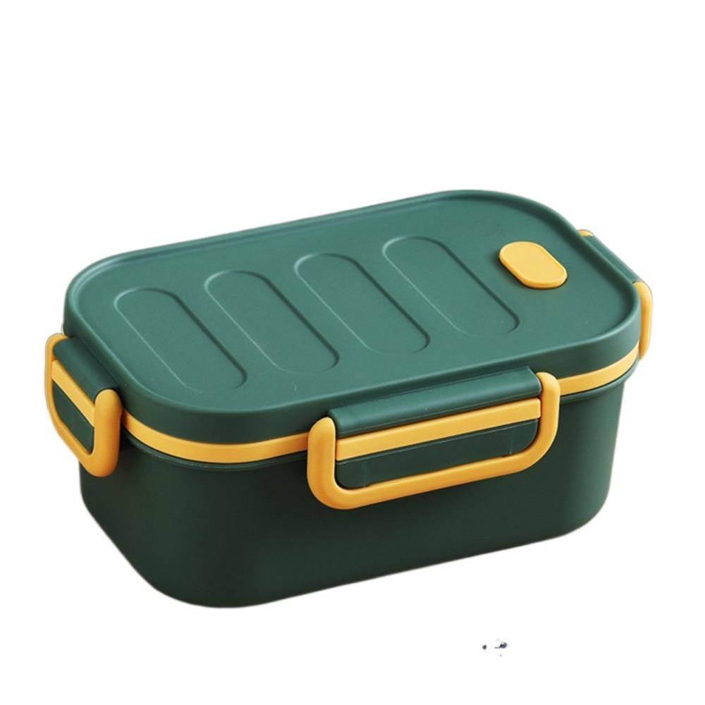 Two-Compartment Double-Layer Lunch Box Microwavable Food Storage Containers  School