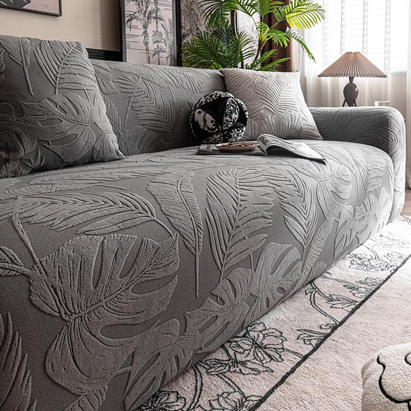 Simple Style Jacquard Velvet Sofa Cover New All Season Elastic Anti Slip All Inclusive Universal Cover