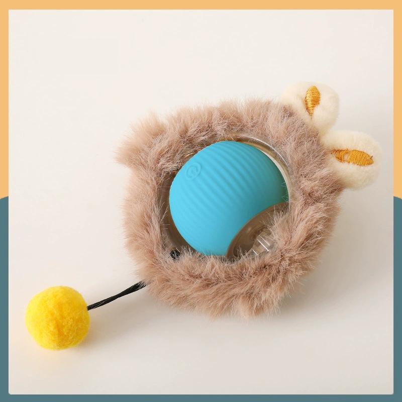 Intelligent Gravity Rolling Ball Cat, Cat Temptation Ball Teasing Cat Ball Cat Toy Sound Making Pet Teasing Cat ToyElectric ball синий