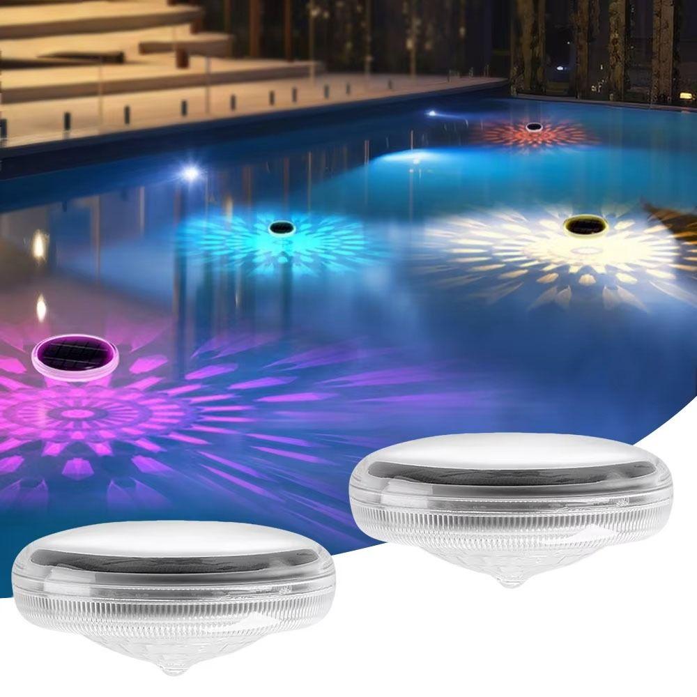Solar Powered Solar Floating Pond Light Multi Color Changing Dynamic RGB Floating Lights  Garden