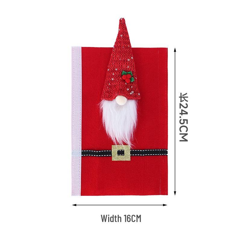 Gnome Flannel Refrigerator Handle Cover for Christmas Home Decoration