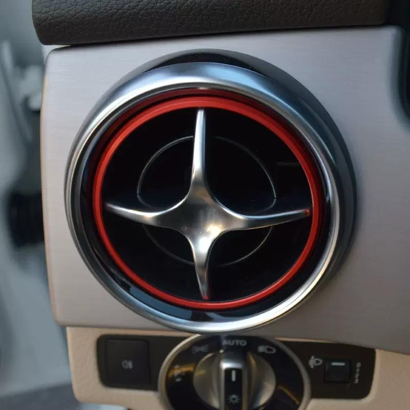 Samolepky s ozdobným kroužkem výstupu klimatizace do auta pro Mercedes Benz SLK SLC R172 SLC180 SLC200 SCL300 SLC43