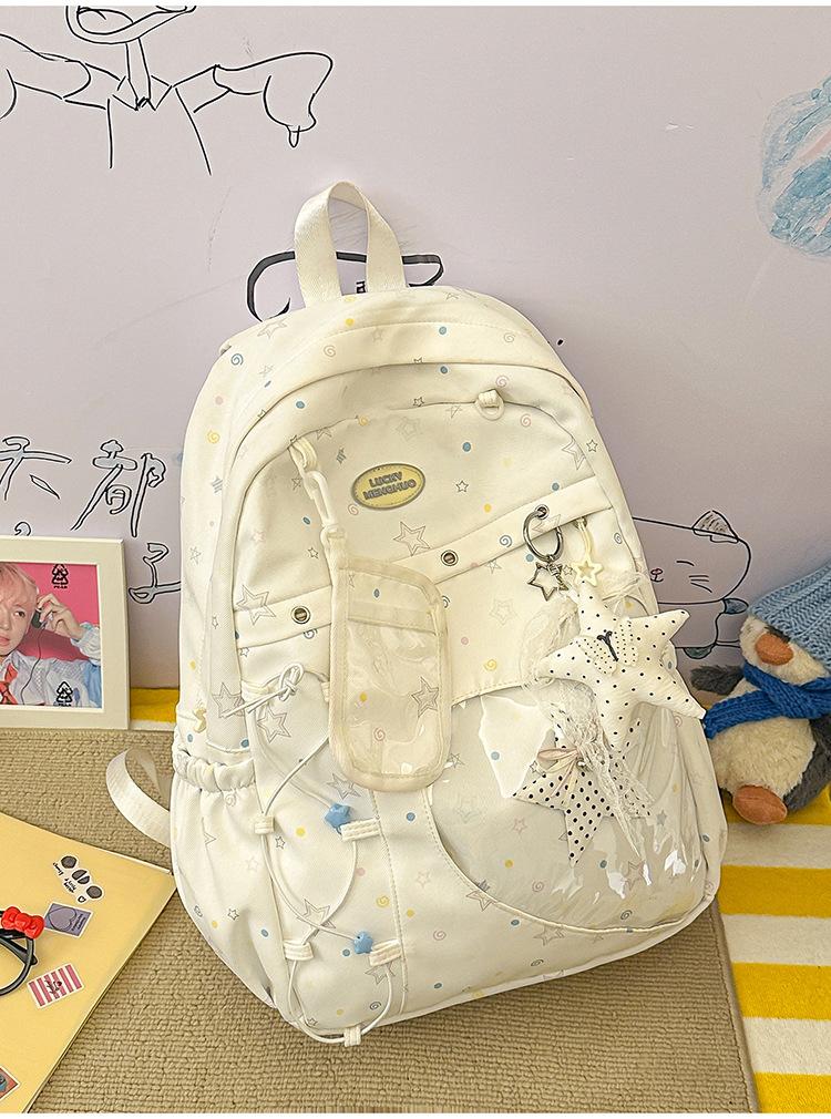 Zaino coreano ins Cartone Animato Casual Zaino Piccolo Fresco Borsa a Spalla Grande Capacità Zaino Scolastico per Studente di Scuola Media Zaino Versatile