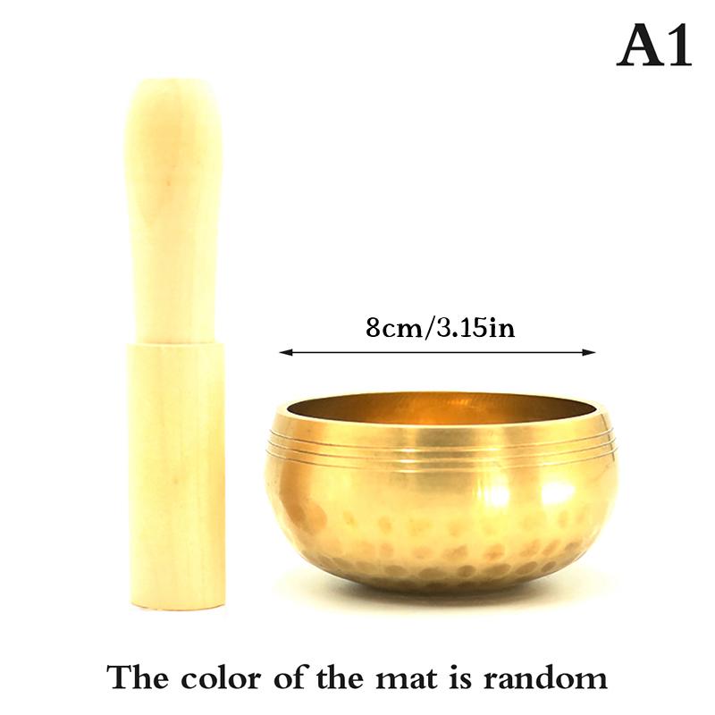 

Непал Тибетская поющая чаша Ручная работа Набор поющих чаш Подушка Колотушка Религия