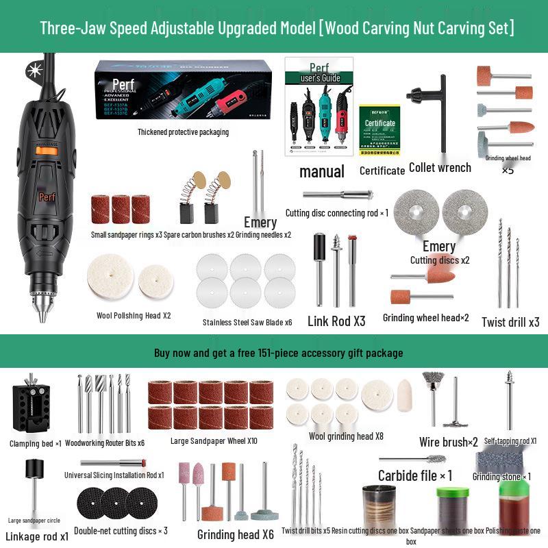 Compact Handheld Electric Grinder & Polisher for Jade Carving and Multifunctional Household Use