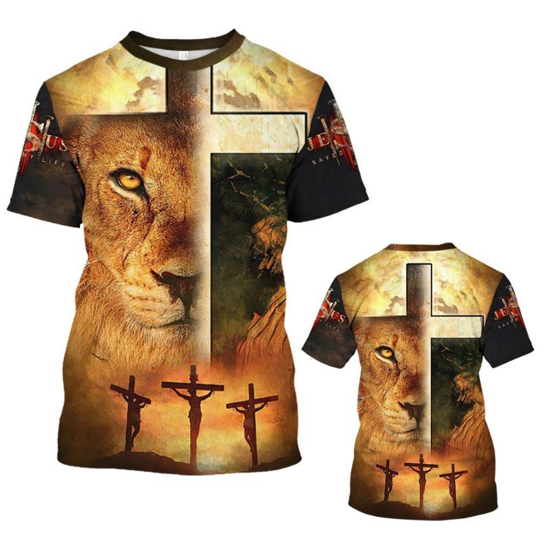Summer Hip Hop Series Digital 3D Printed Men's Street Short Sleeved Sports T-shirt Top