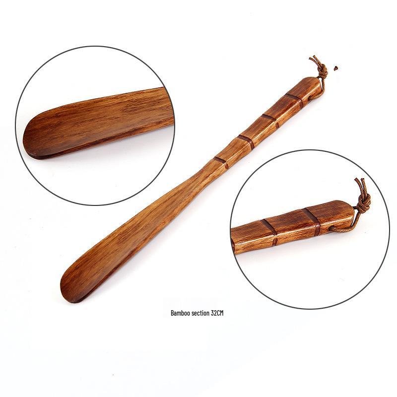 75cm Wooden Shoehorn | Easy Shoe Lifter & Adjustable Handle for Convenient Use