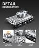 Piececool M4 Sherman Medium Tank 3D Puzzle Assembly No Glue Needed Difficulty 4 Stars Suitable for Adults Collectible (Metal) - Required, - Level